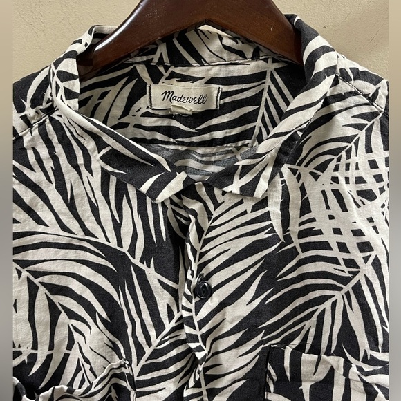 Madewell Easy Camp Shirt in Fern Fronds Size Large - Picture 4 of 16